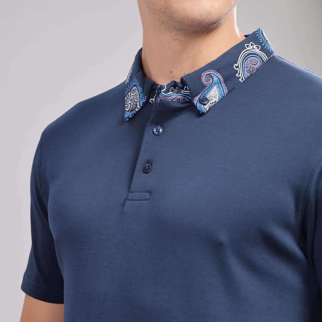 Printed Collar Supima Polo