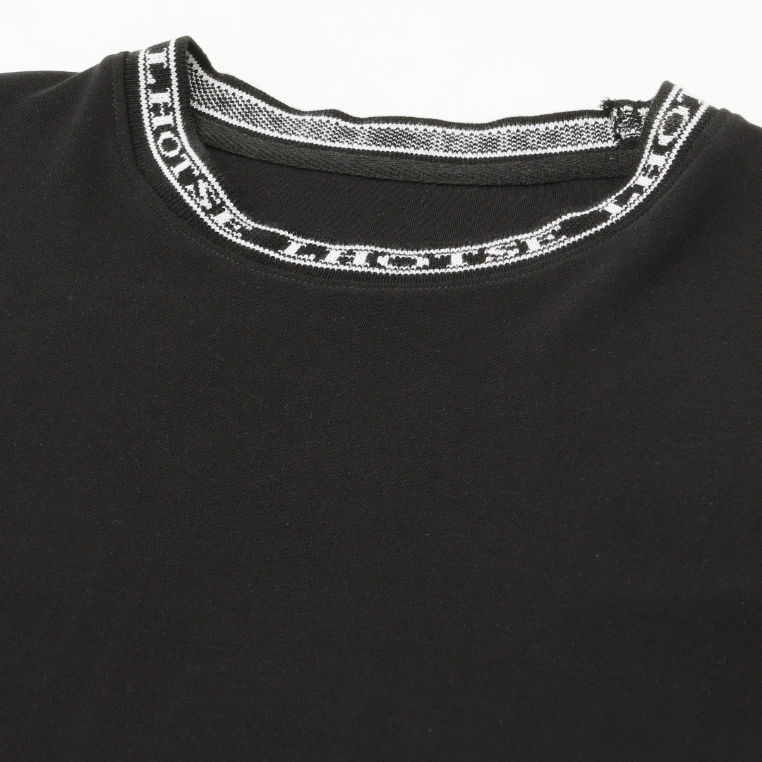 Black Tape Collar Logo Crew